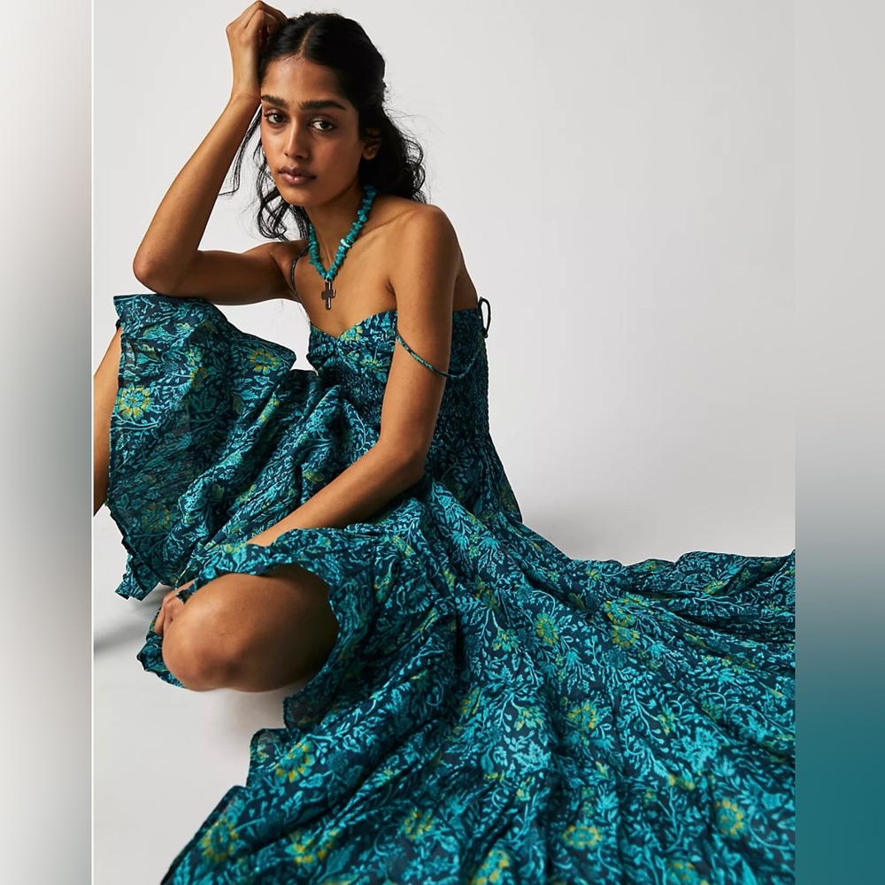Free People Sundrenched Printed Maxi Dress